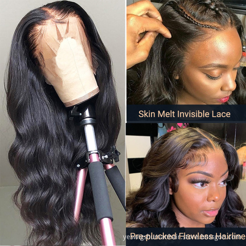 Cheap Body Wave Raw Brazilian Virgin Cuticle Aligned Human Hair Hd Full Lace Front Wig Lace Frontal Closure Wig For Black Women